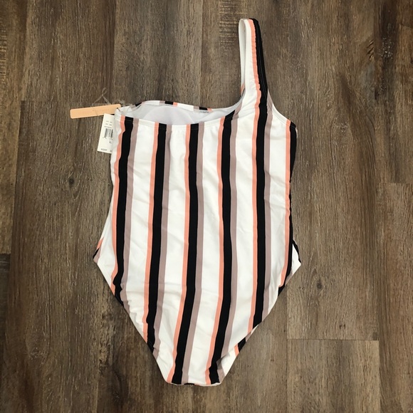 Gibson Latimer Striped One Piece Swimsuit NWT - Picture 3 of 3